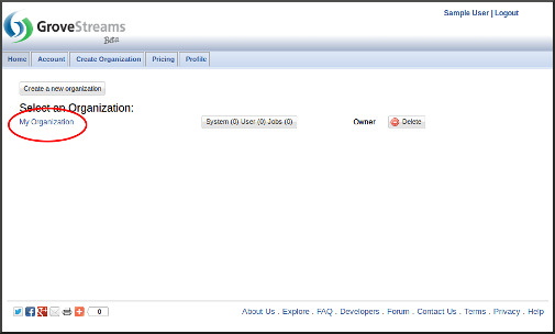 Select Organization Select Organization