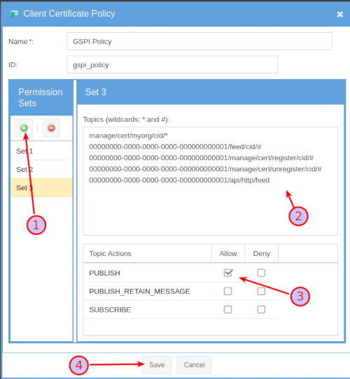 Managing MQTT Policy Publish GroveStreams - MQTT Policy Publish