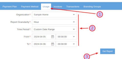 GroveStreams - Data I O Usage Settings GroveStreams - Data I O Usage Settings