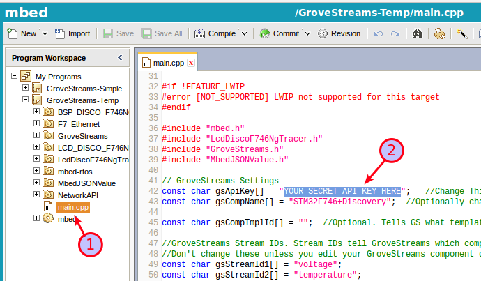 Register STMicroelectronics GroveStreams Register